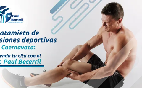Atleta recibiendo tratamiento por una lesión deportiva