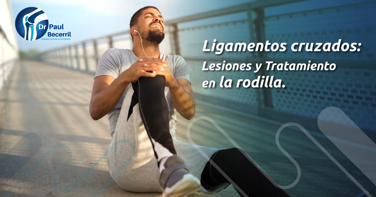 Diagrama de los ligamentos cruzados de la rodilla