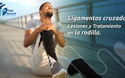 Diagrama de los ligamentos cruzados de la rodilla